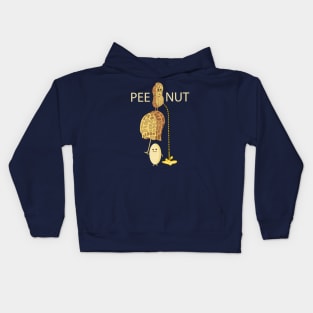 Funny peeing peanut Kids Hoodie